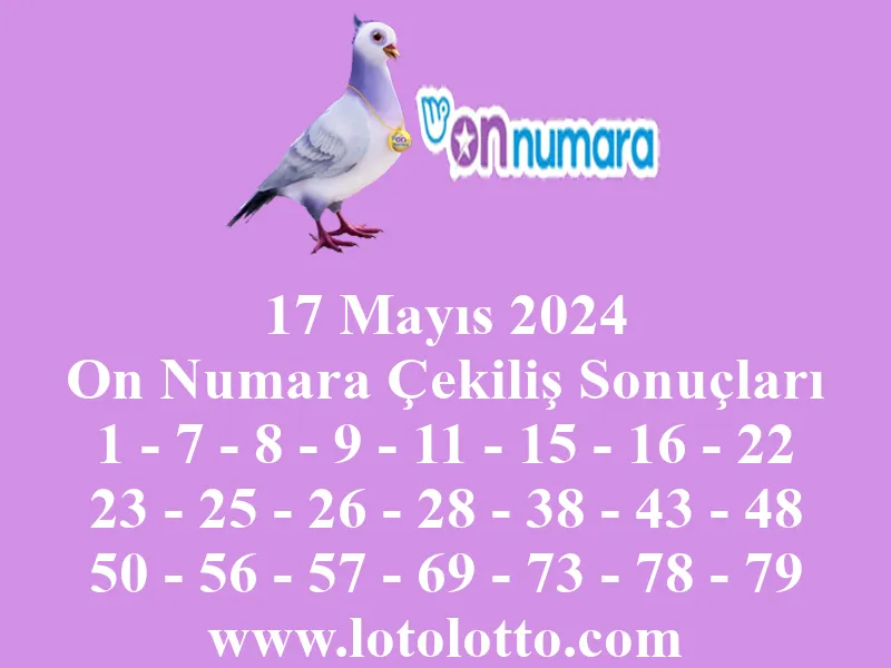 17 Mayıs 2024 On Numara Çekiliş Sonuçları