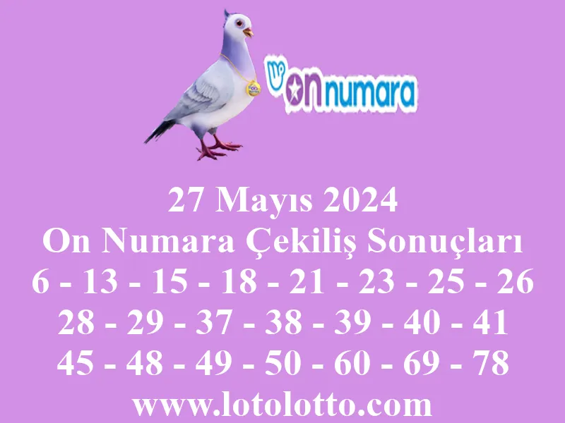 On Numara 27 Mayıs 2024 Çekiliş Sonuçları